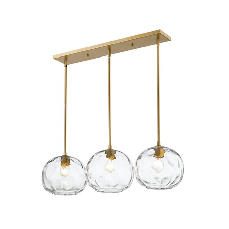 Z-Lite Chloe 3 Light island, Olde Brass & Clear 490P10-3L-OBR